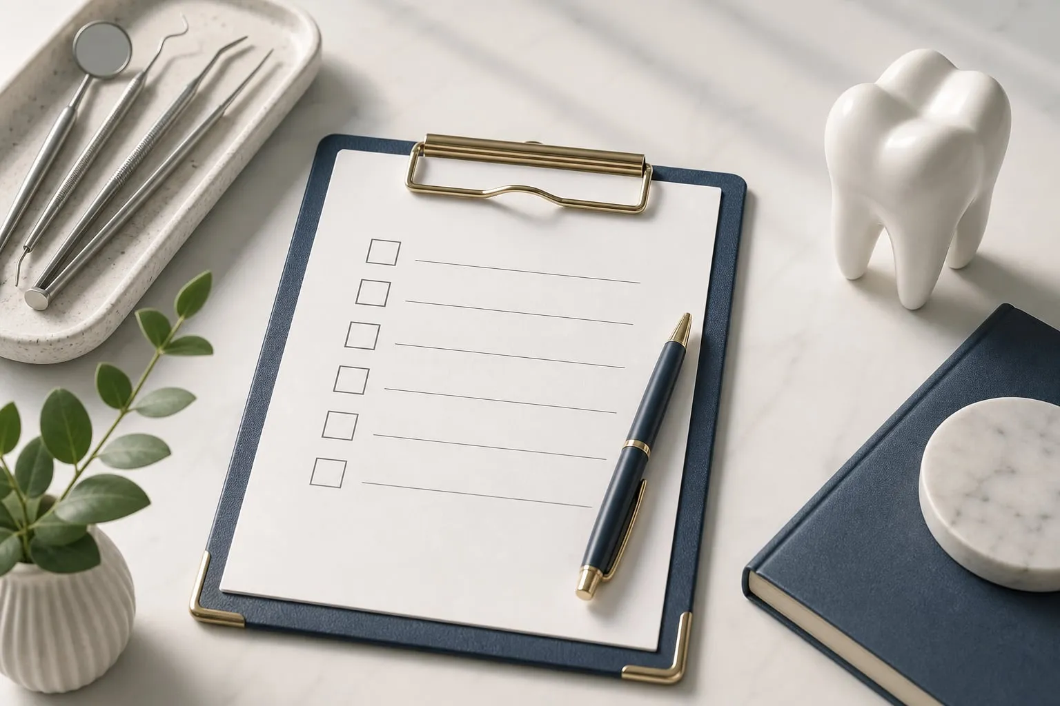 A written dental implant treatment plan reviewed with a patient